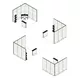 3x3m h2,5m - stoisko Modularico MGO LED srebrne układ L-01033H25MGOS