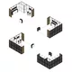 5x5m - stoisko Modularico MQ50 układ L-00555MQ50