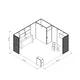 5x5m - stoisko Modularico M50 układ L-01955M50