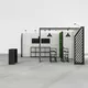 5x5m - stoisko Modularico M50 układ L-02355M50