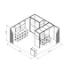 5x5m - stoisko Modularico M50 układ L-02355M50