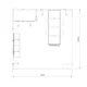 5x5m - stoisko Modularico M50 układ L-02355M50