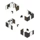 5x5m - stoisko Modularico M100 LED układ L-04855M100