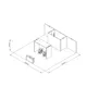 10x10m - stoisko Modularico M150 LED układ PW-0241010M150