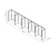 2x1m - stoisko Modularico Easy 50 układ 5 stoisk szeregowych
