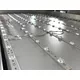100x100cm - ścienna rama S100T podświetlenie tylne LED RGBW, profil srebrny
