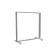 100x100cm - stojąca rama S100D, podświetlenie krawędziowe LED, stopa na kółkach, profil srebrny
