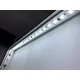 200x250cm - stojąca rama S100T, podświetlenie krawędziowe LED, stopa Mono HPL, profil srebrny