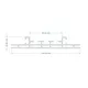 200x250cm - stojąca rama S150D, stopy standard, profil srebrny