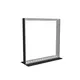 100x100cm - stojąca rama S100T, podświetlenie krawędziowe LED, stopa Mono HPL, profil srebrny