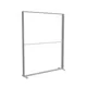 200x250cm - stojąca rama S150D, stopy na kółkach, profil srebrny