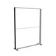 200x250cm - stojąca rama S150D, stopy na kółkach, profil czarny
