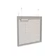 100x100cm - podwieszana rama S50T podświetlenie tylne LED, profil srebrny, linki z mocowaniem