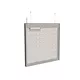 100x100cm - podwieszana rama S50T podświetlenie tylne LED, profil czarny, linki z mocowaniem