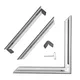 100x100cm - rama Outdoor S25, profil srebrny, blokady tkaniny