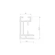 100x100cm - rama Outdoor S25, profil srebrny, blokady tkaniny