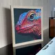100x100cm - rama DECO S18, profil srebrny, dekor dąb 30x40mm