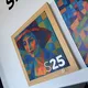 100x100cm - rama DECO S25, profil srebrny, dekor dąb 30x40mm