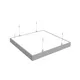 100x100cm - sufitowa rama S100T podświetlenie tylne LED, profil srebrny, linki z regulacją